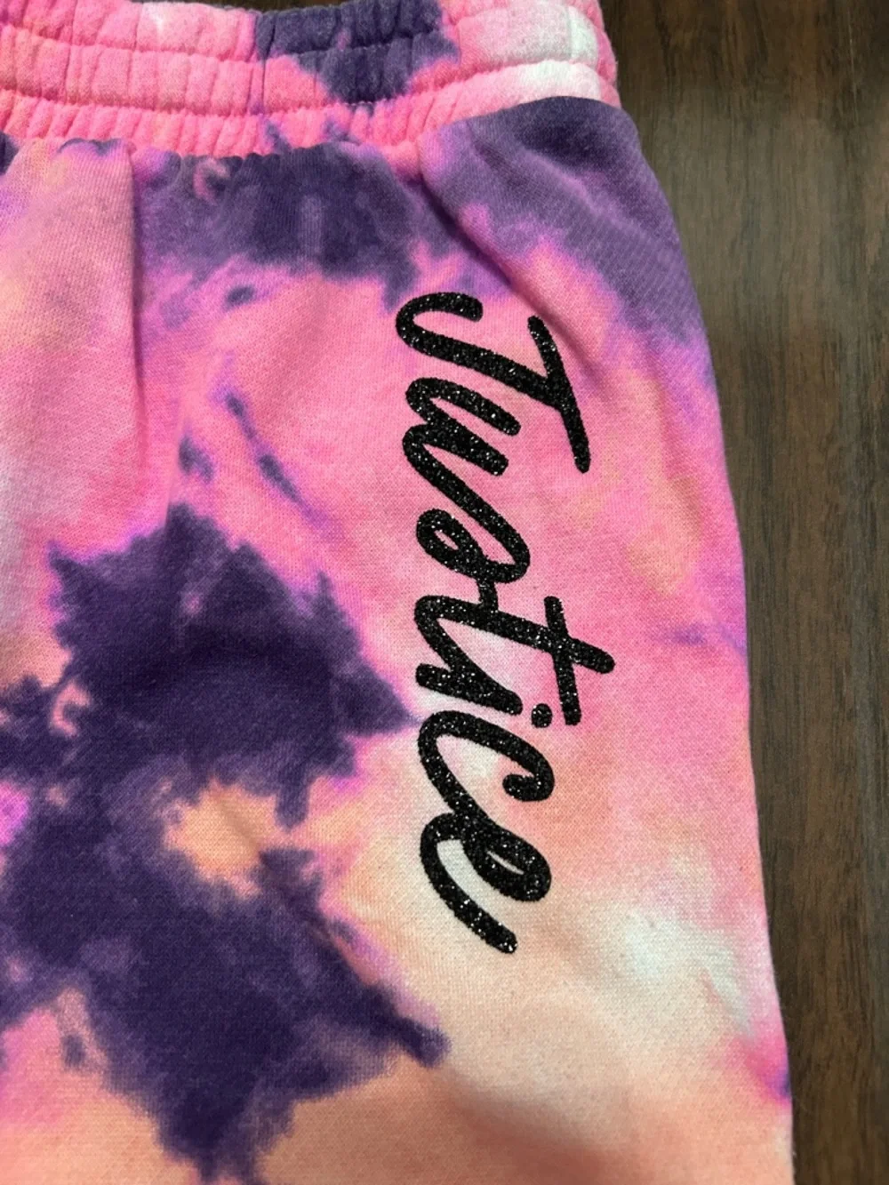 Justice Pink and Purple Tie-Dye Joggers